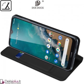 Dux Ducis dirbtinės odos viršelis - juodas (telefonui Nokia G50)